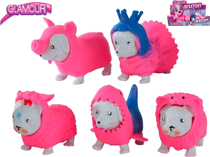 Cagnolino antistress elastico con costumi rimovibili