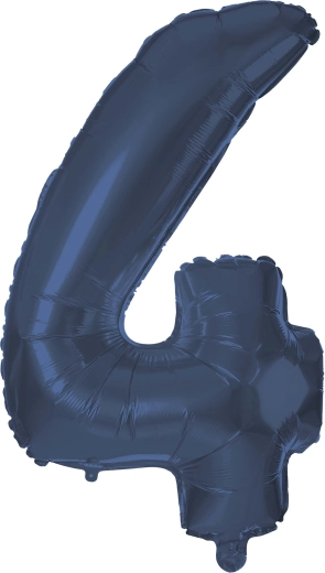 Palloncino in foil cifra 4 30 cm blu TORO