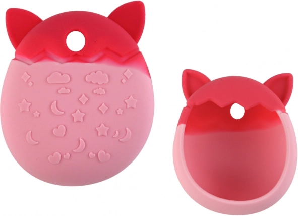 Custodia rosa in silicone per Tamagotchi a forma di gatto