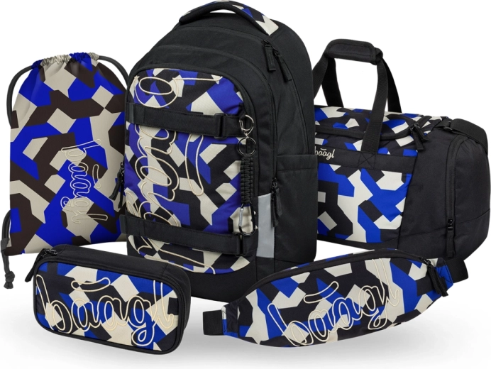 Baagl set scolastico 5 in 1 Skate Max Variety – zaino, astuccio, sacca per ginnastica, borsa sportiva e marsupio (GRS)
