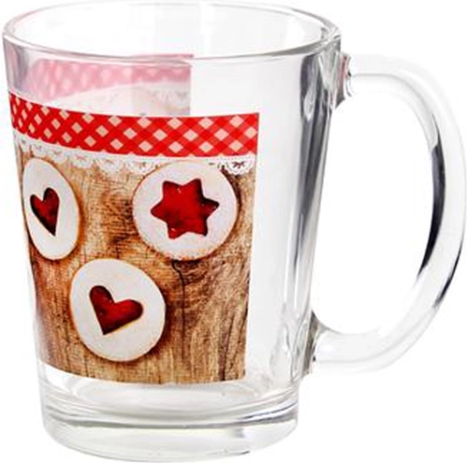 Tazza in vetro Toro 310 ml con motivo Linzer