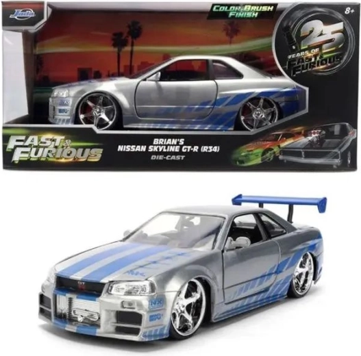 Modello Jada Nissan Skyline GT-R dal film Fast & Furious, edizione anniversario 1:24