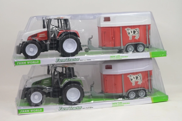 Grande trattore con rimorchio per bambini