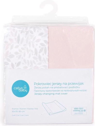 Ceba copertura per fasciatoio 50 × 70 cm, 2 pz, Candy Pink e Twigs