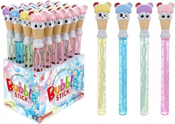 Bollicine per bambini a forma di gelato 38 cm, mix di 4 colori