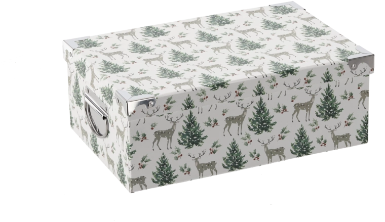 Scatola regalo natalizia con ferramenta metallica 36 × 24,5 × 12,5 cm - 1 pezzo