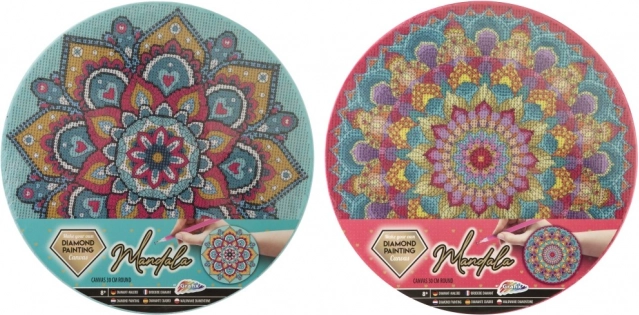 Grafix pittura diamantata su telaio – mandala turchese 30 cm