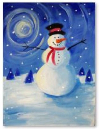 Ricamo con diamanti (diamond painting) pupazzo di neve 30 × 40 cm - 1 pezzo