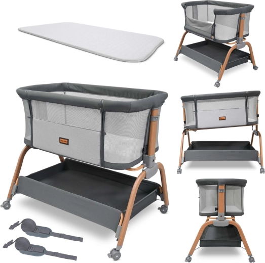 Lettino co-sleeping Milly Mally Nino grigio