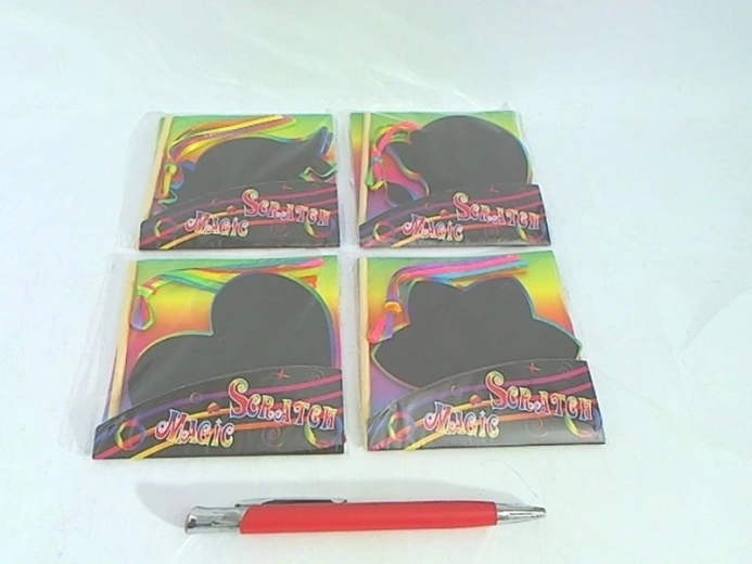 Blocco da grattare con effetto arcobaleno – cartoncini neri 6 pz