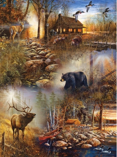 Pittura diamantata Animali del bosco 30 × 40 cm