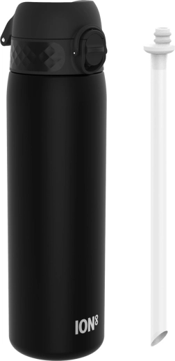Borraccia ION8 con cannuccia senza BPA 500 ml nera