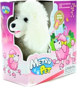 cagnolino a filo che cammina con coda scodinzolante