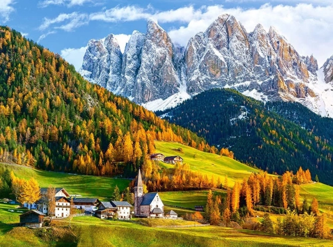Puzzle da 2000 pezzi – chiesa di Santa Maddalena, Dolomiti