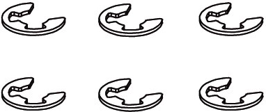 E-clip da 7 mm per Voltage e Major, 6 pezzi