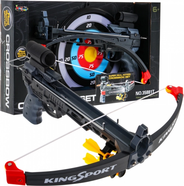 Balestra per bambini (6+) Set sportivo 7 pz + Bersaglio + 5 frecce + Mirino