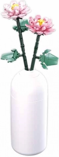 sluban flowers peonia in vaso set di costruzione 216 pezzi