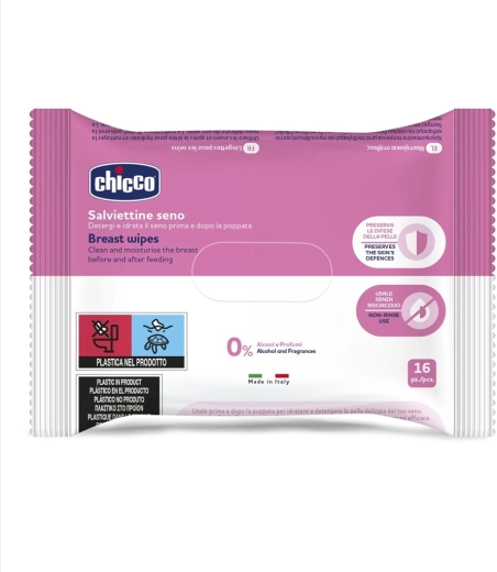 Chicco salviette detergenti per il seno 16 pz