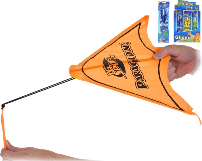 Deltaplano in tessuto a lancio con paracadutista 43 cm