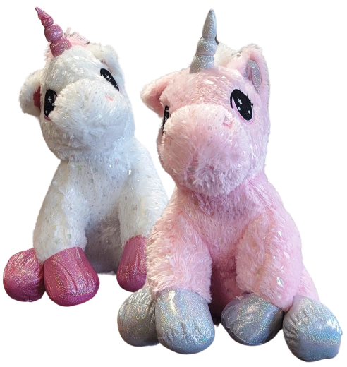 Unicorno di peluche seduto 45 cm – 2 colori