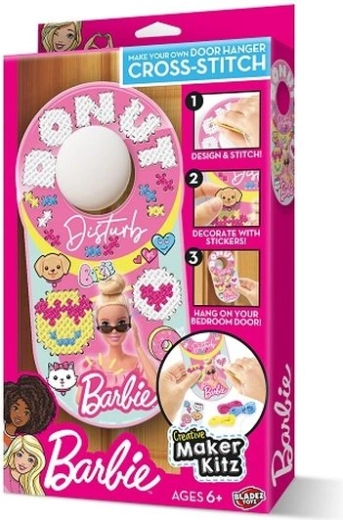 Kit creativo Barbie – targhetta da porta ricamata