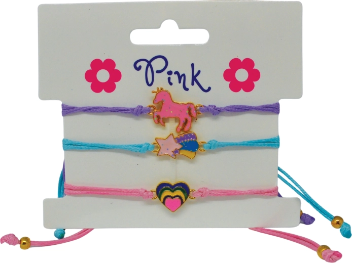 Braccialetti per bambini 3 pz – unicorno, cometa e cuore