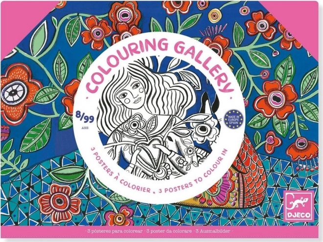 Poster da colorare fiori DJECO