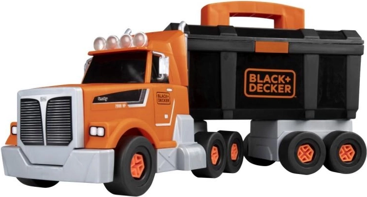Camion con attrezzi e trapano BLACK+DECKER, set di costruzione per bambini 43 cm