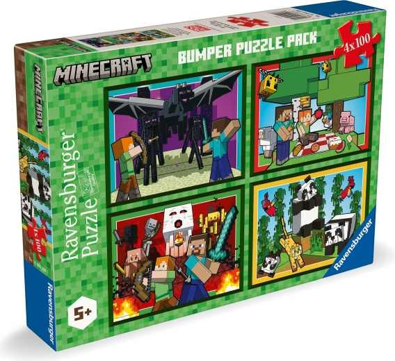 Puzzle Ravensburger Minecraft 4×100 pezzi
