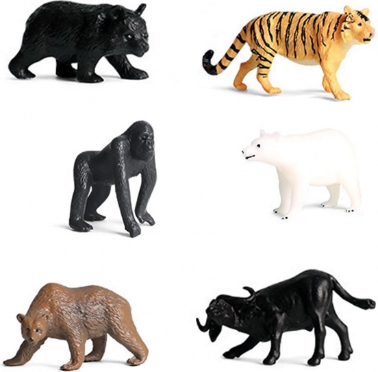 Set di animali selvatici in scatola 6 pz