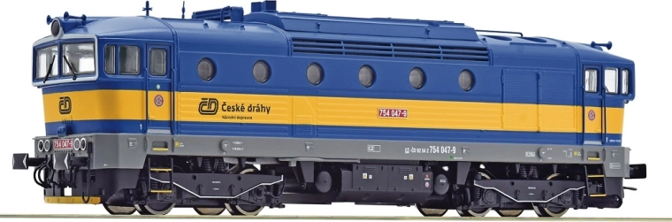 Locomotiva diesel Roco ČD 754 047 “Brejlovec” H0