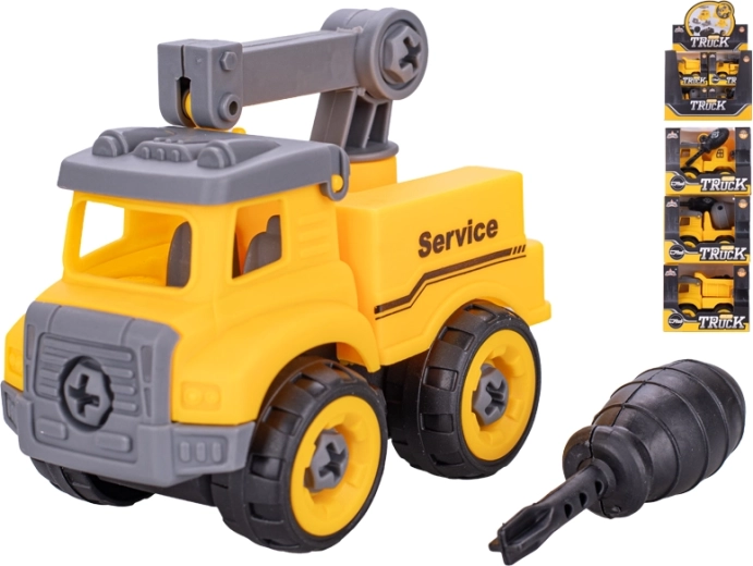 Auto da costruzione avvitabile 11 cm con ruota libera