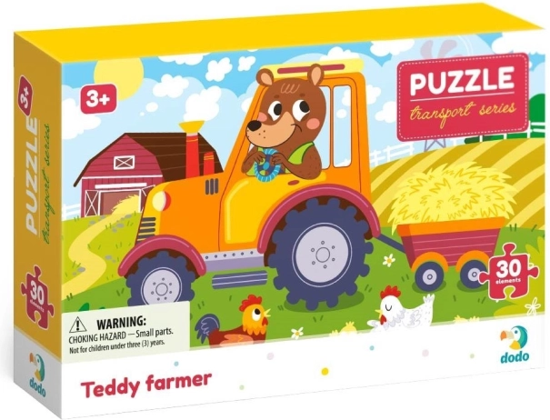 Puzzle DODO Trasporti: contadino Teddy, 30 pezzi