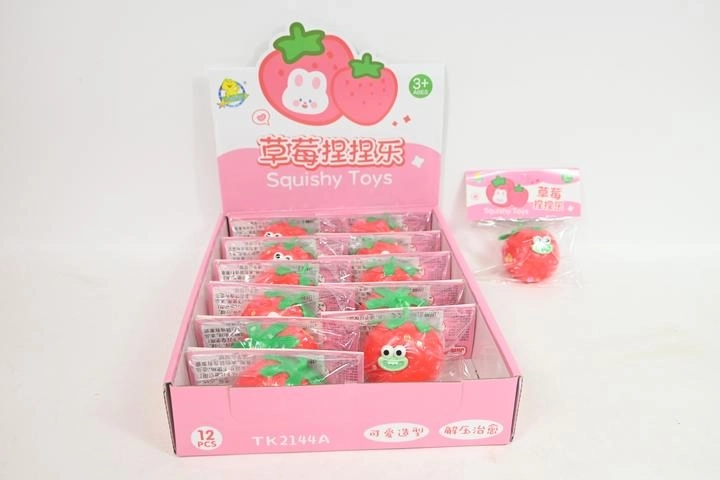 Pallina antistress da schiacciare fragola (12 pz)