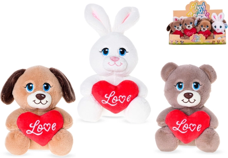 Peluche con cuoricino Love 15 cm