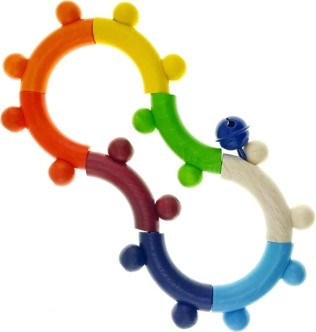 Hess sonaglio per lo sviluppo della motricità, legno colorato