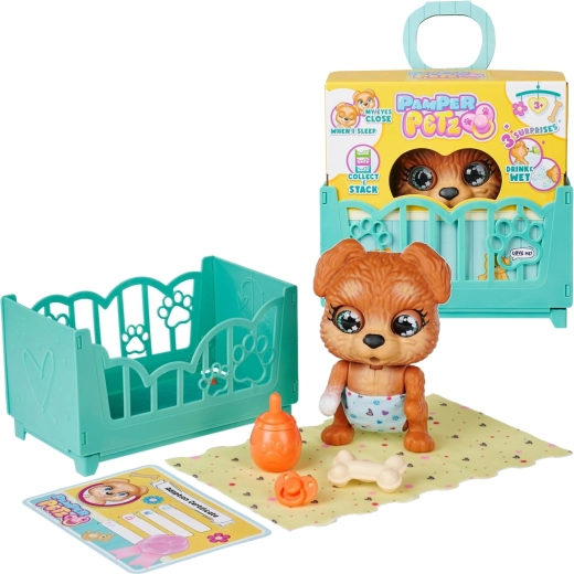 Cucciolo interattivo Pamper Petz con funzione di bere e accessori