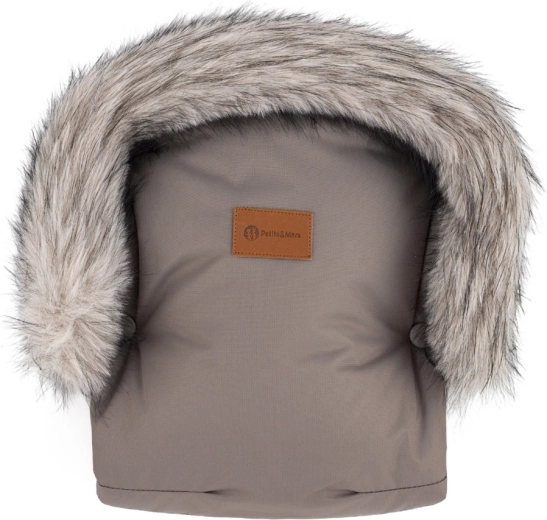 Guanti per passeggino Petite&Mars furry mocha mousse