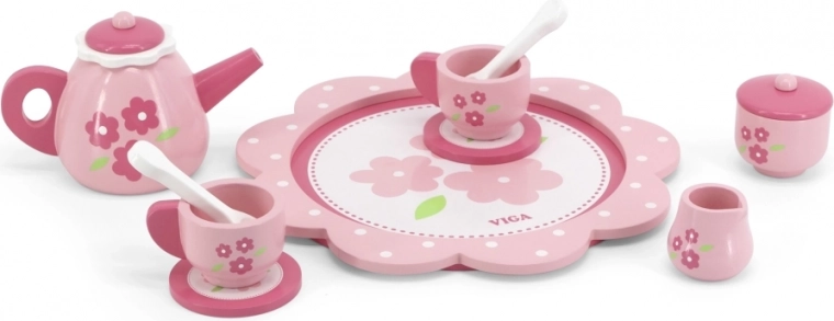 Set da tè e caffè per bambini Viga su vassoio