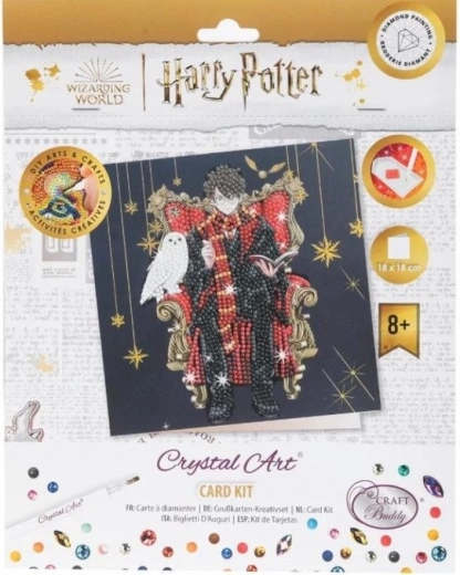 Cartolina Crystal Art Harry Potter e Edvige 18 × 18 cm