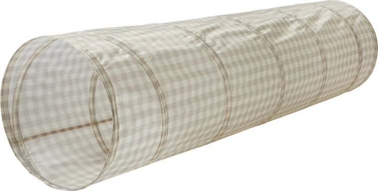 Tunnel da gioco per bambini 3 sprouts recycled gingham beige - 1 pezzo