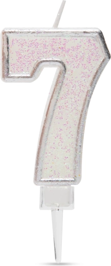 Candela per torta a forma di numero 7