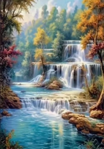 Norimpex pittura con diamanti Cascata nella baia 30 × 40 cm