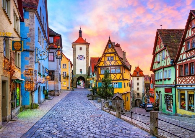 Puzzle Città Vecchia di Rothenburg in Germania 1000 pezzi