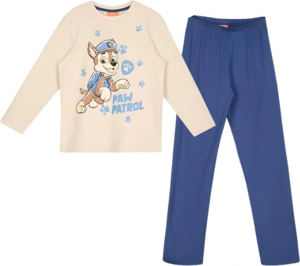 Pigiama per bambini Paw Patrol Chase beige-blu scuro