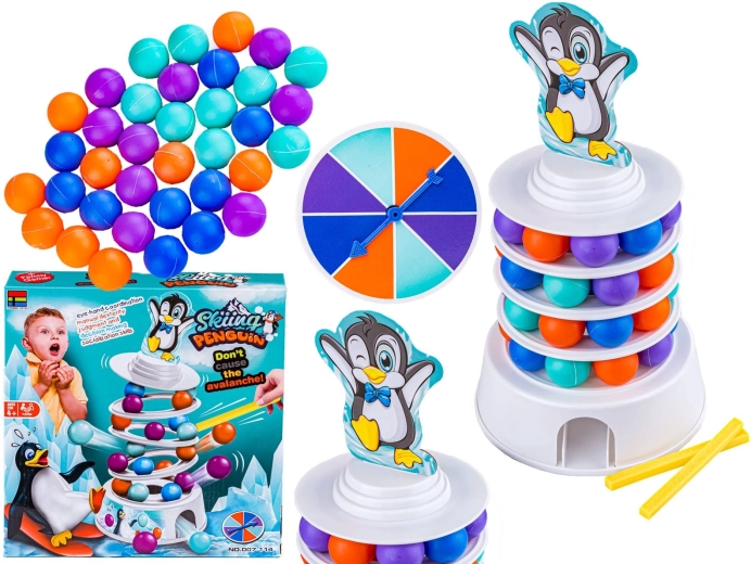 Gioco di abilità: pinguino su torre oscillante