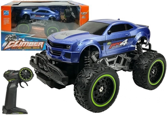 Auto fuoristrada RC con ruote alte 1:24 – Blu