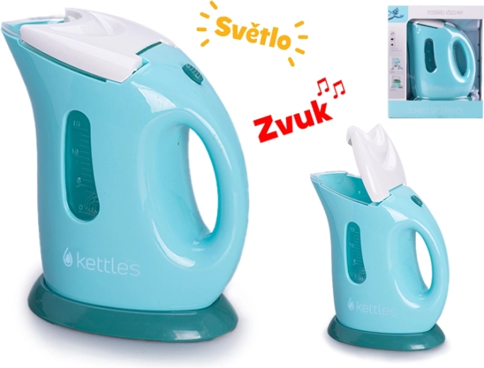 Bollitore elettrico giocattolo con luce e suono, 16 cm