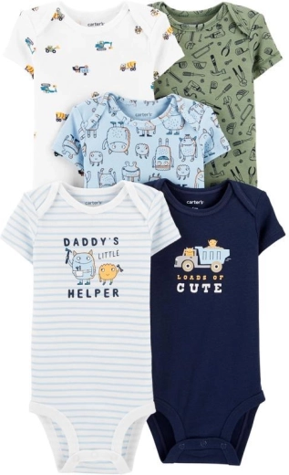 CARTER'S body da bambino a manica corta, mix 5 pz – PRE/taglia 46