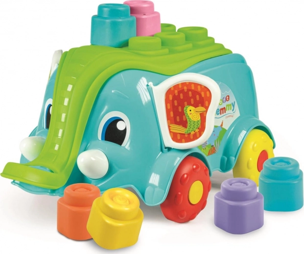 Carrello Elefante con Blocchi Morbidi Clemmy Clementoni